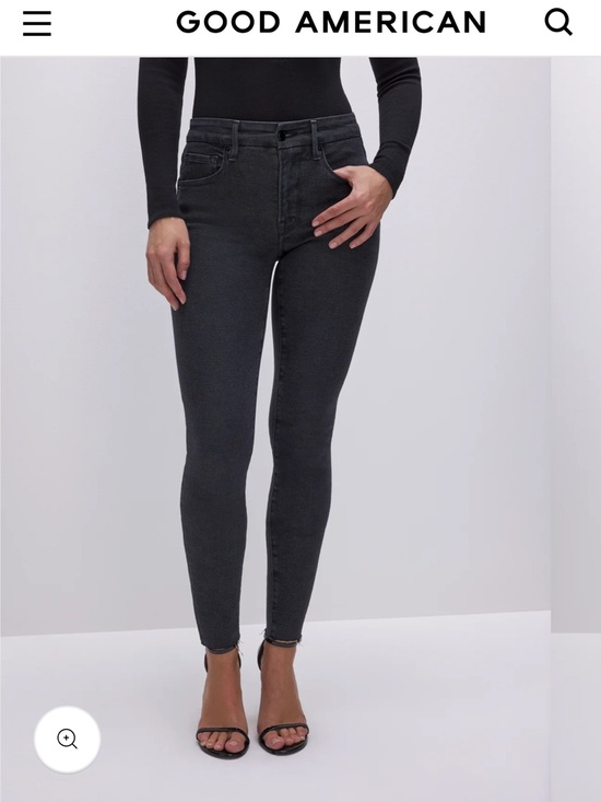 Good American Denim - Good American Good Legs Black High-Rise Skinny Jeans